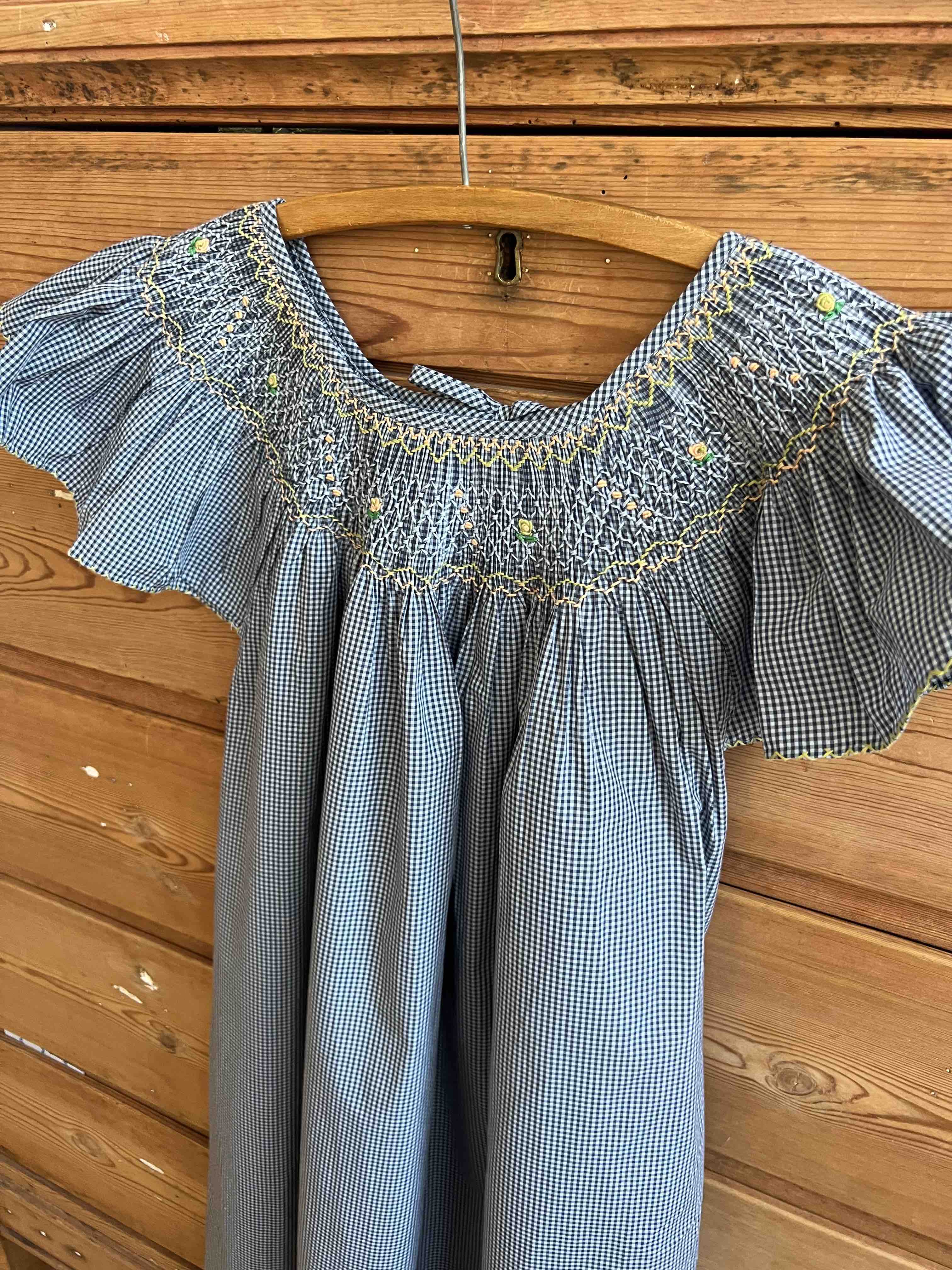 French Madagascan Smock Dress