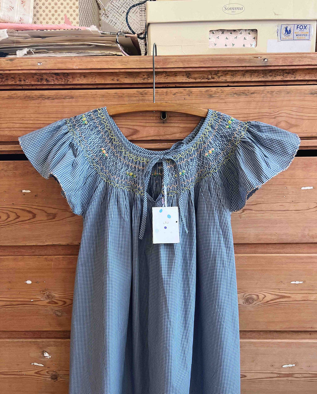 French Madagascan Smock Dress