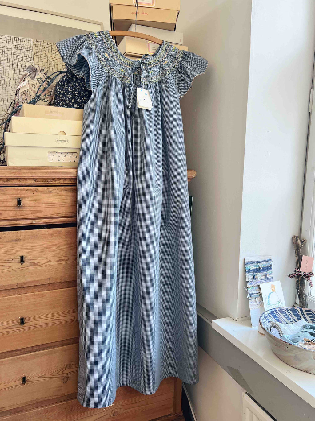 French Madagascan Smock Dress