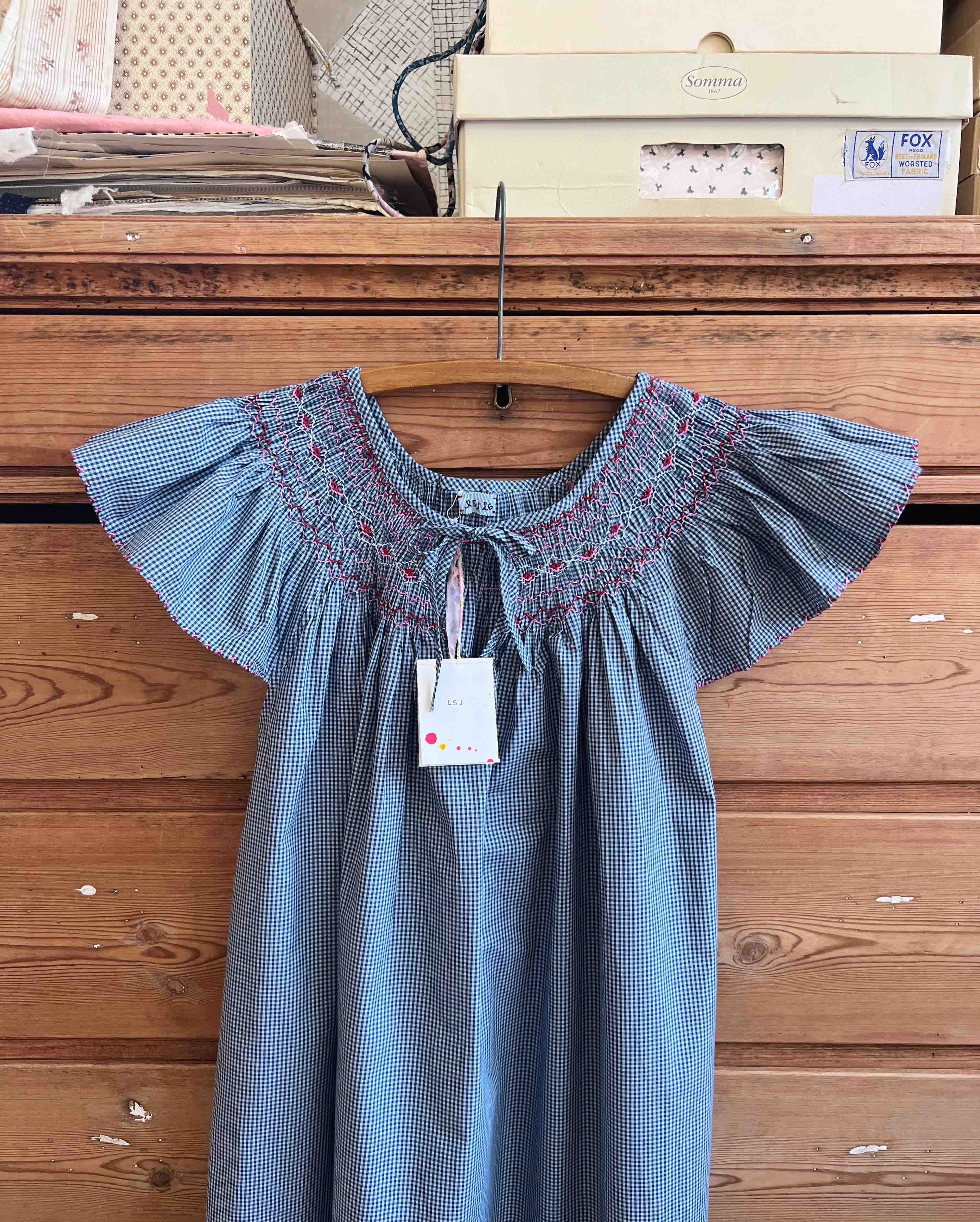 French Madagascan Smock Dress