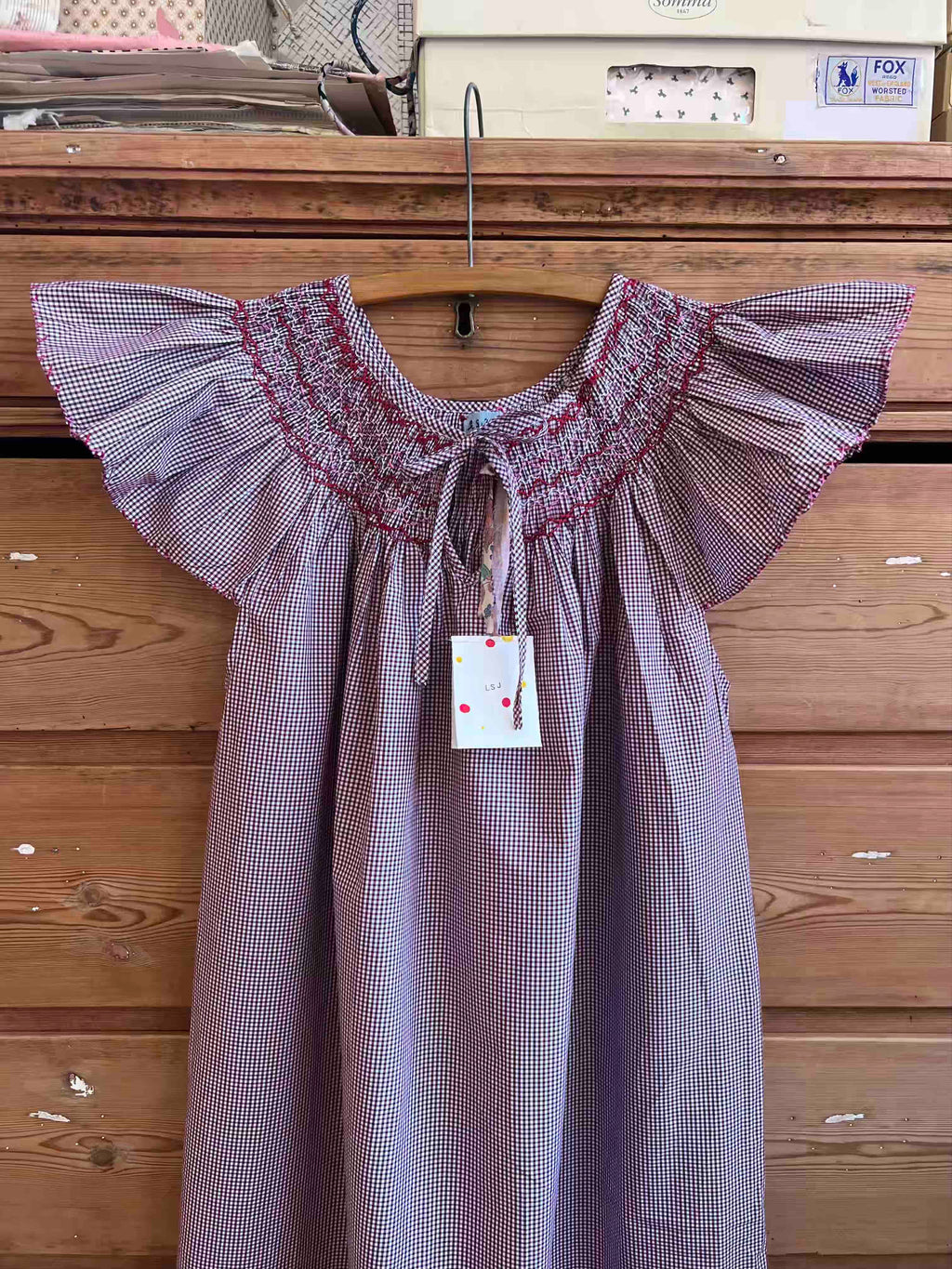 French Madagascan Smock Dress