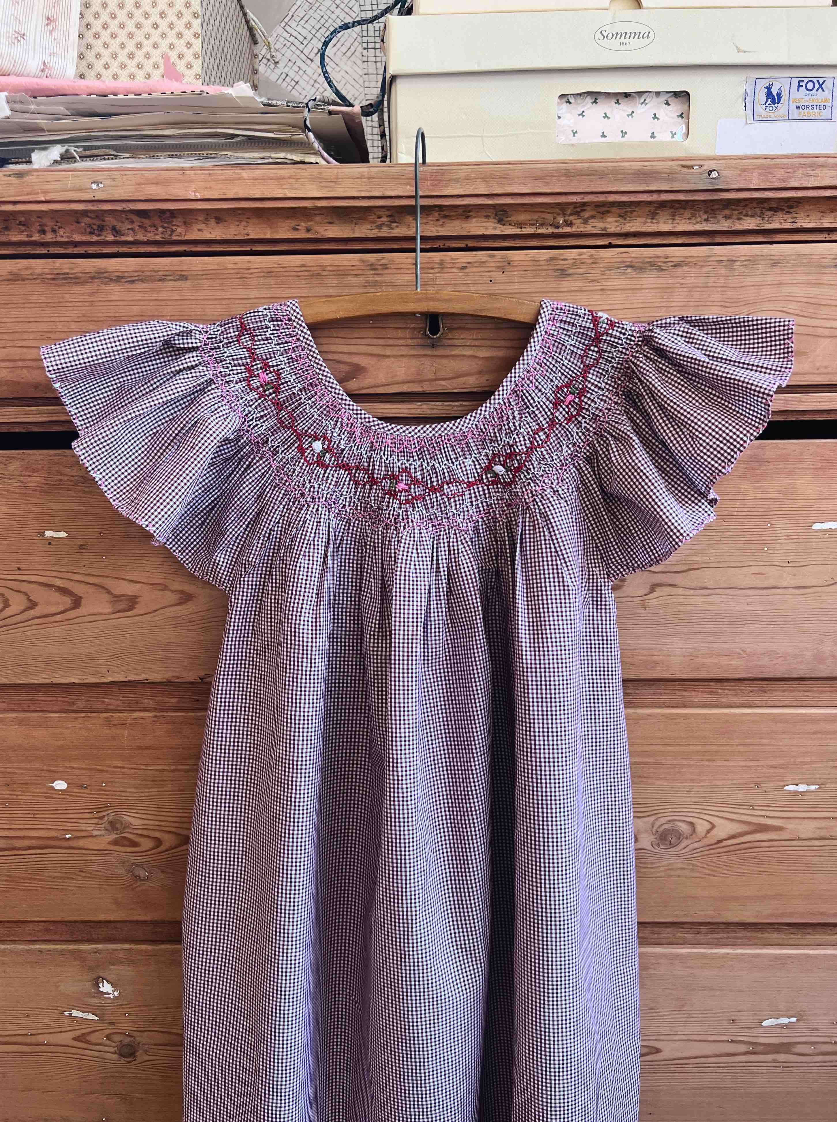 French Madagascan Smock Dress