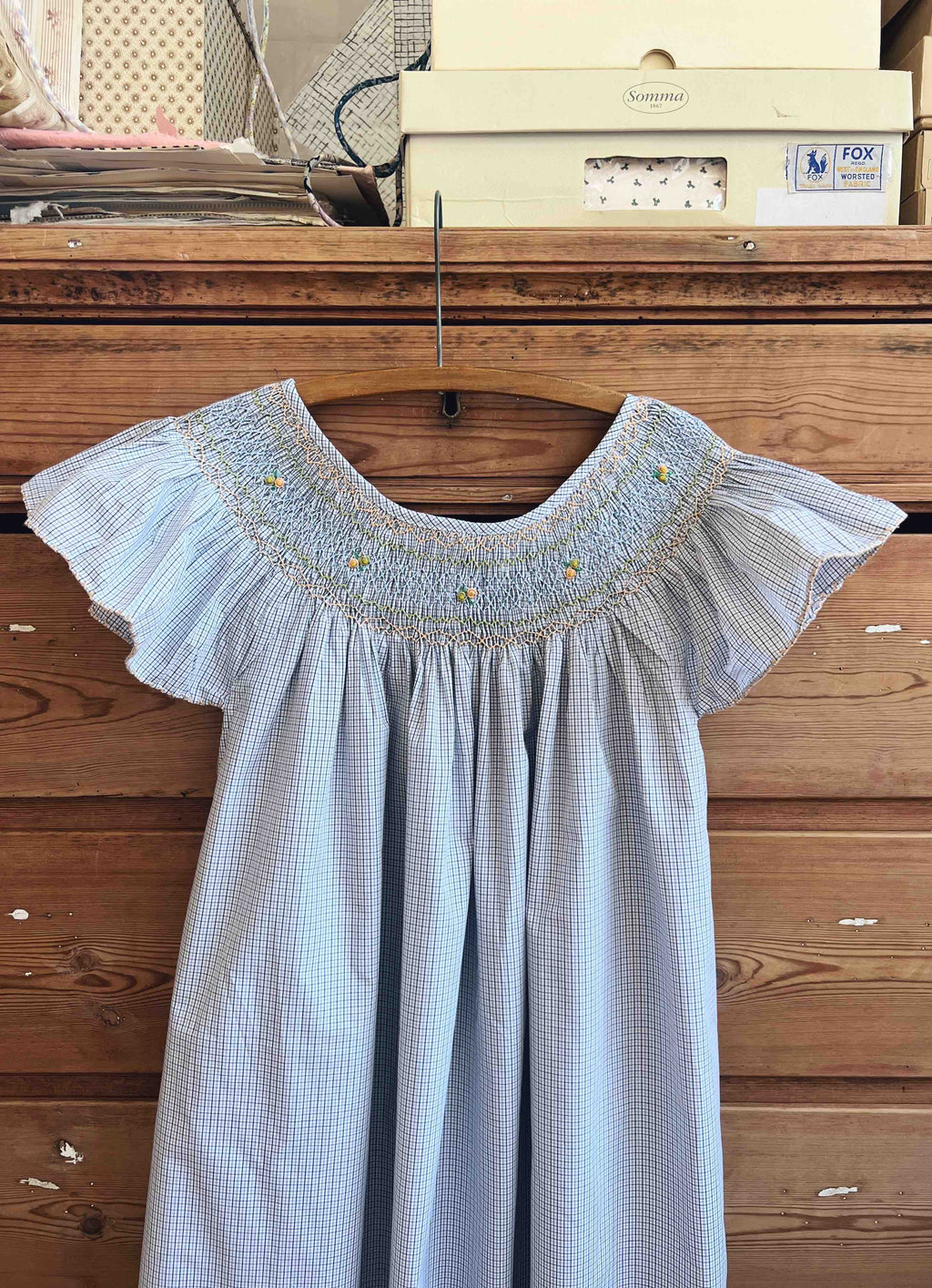 French Madagascan Smock Dress