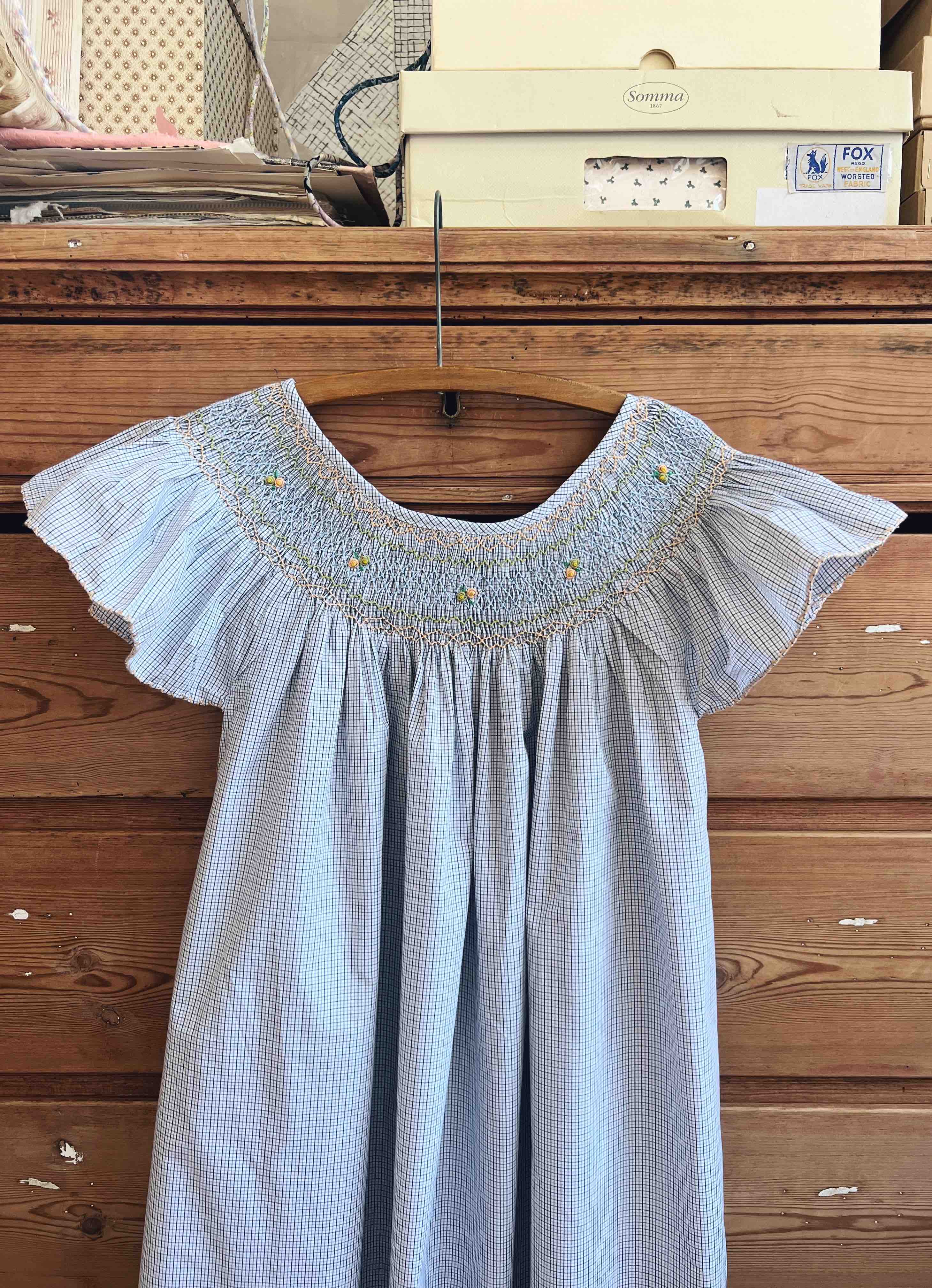 French Madagascan Smock Dress