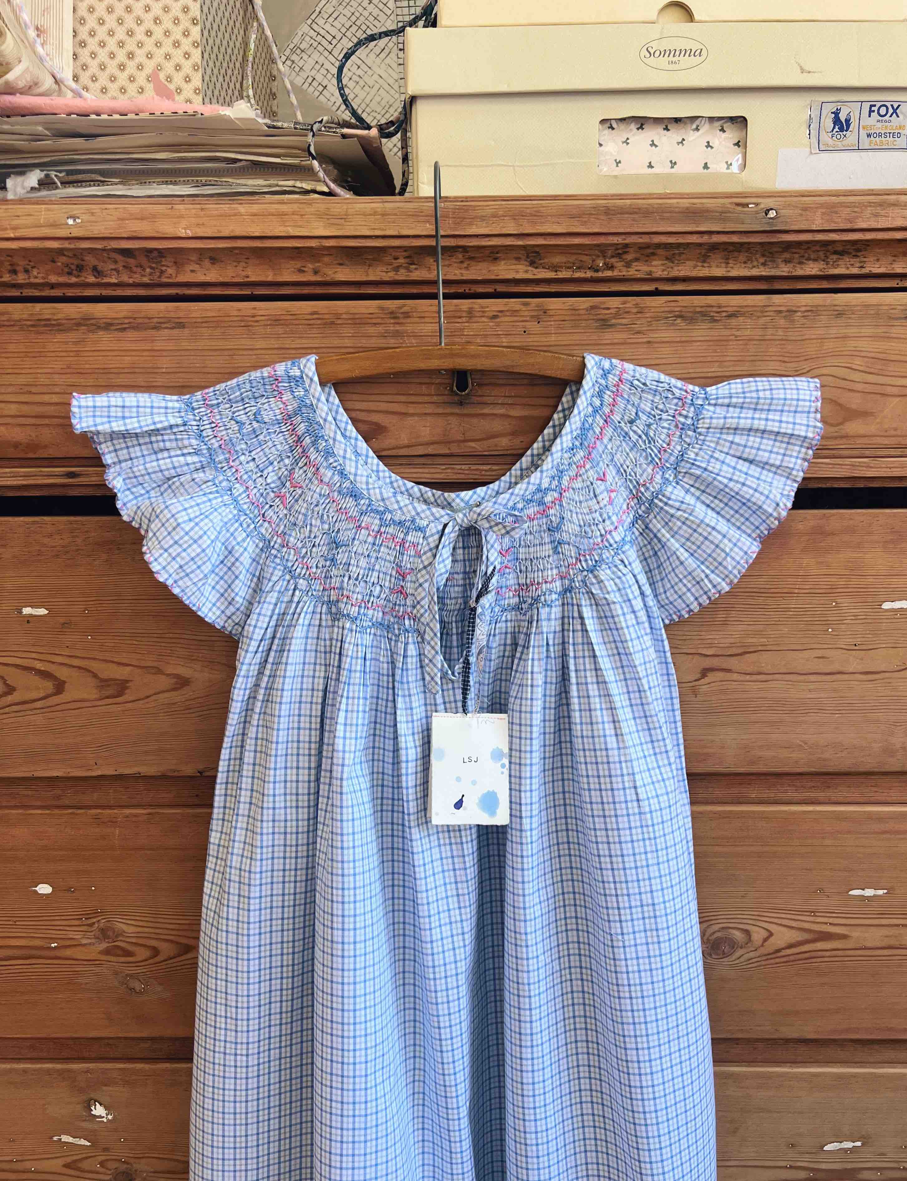 French Madagascan Smock Dress