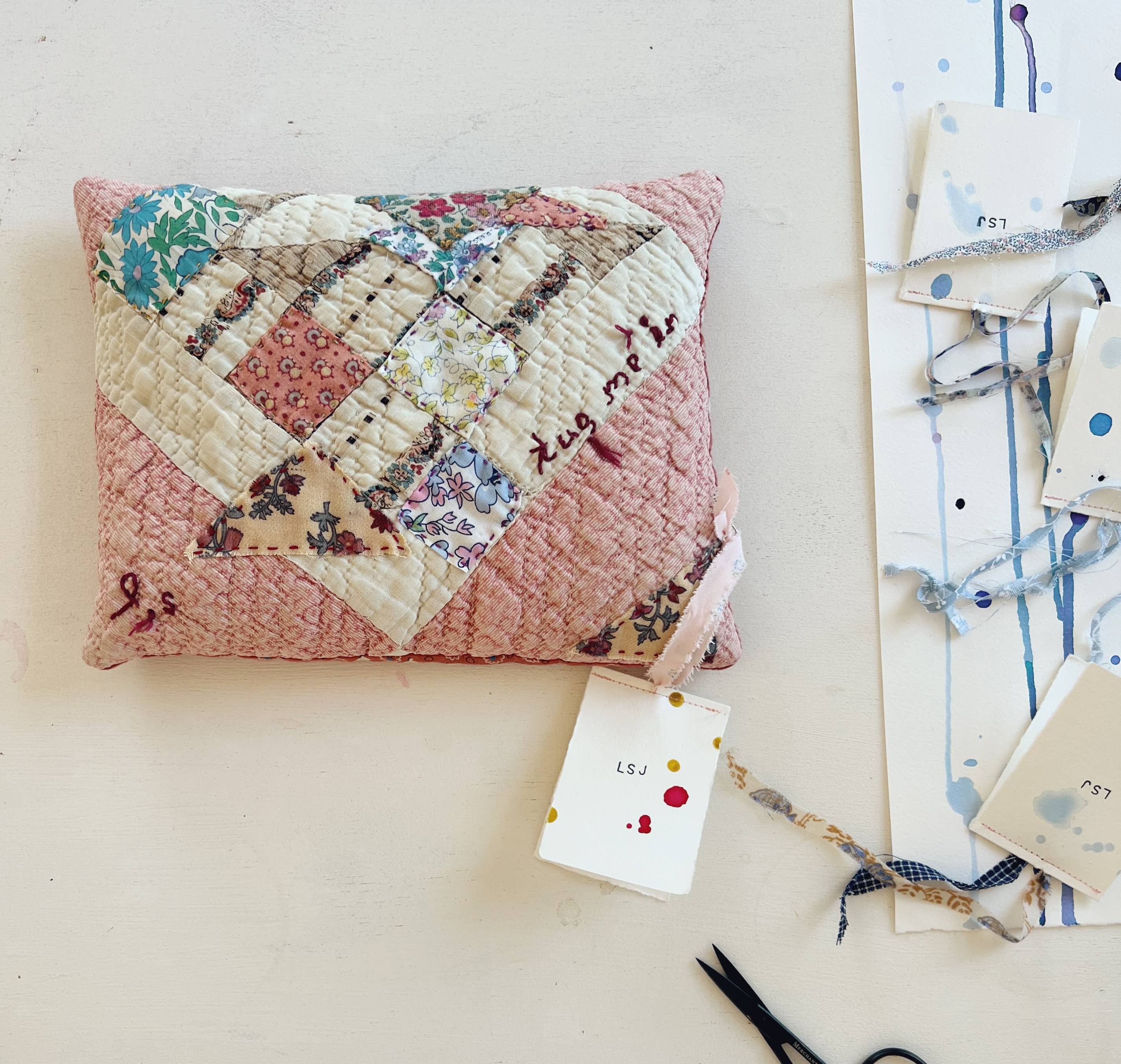 Tessuti Museum - Jumbo Patchwork Lavender Pillow