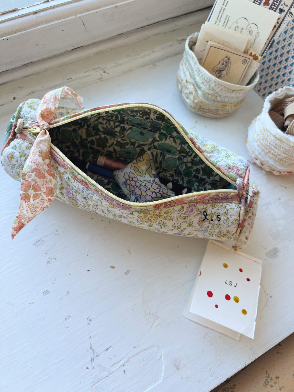 Patchwork Pencil Case - Vintage Liberty Melodie