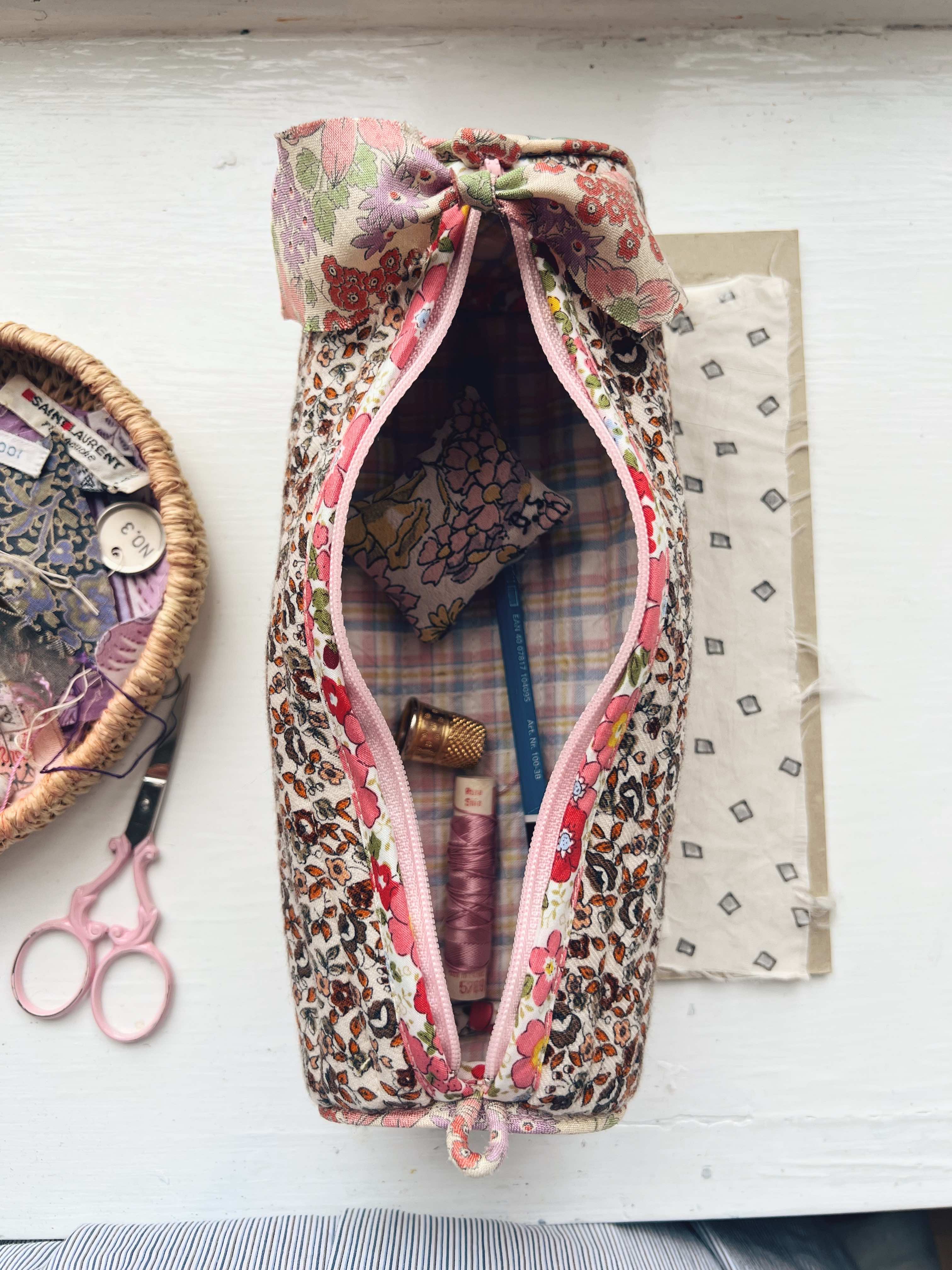 Patchwork Pencil Case - Vintage Liberty Bernadette