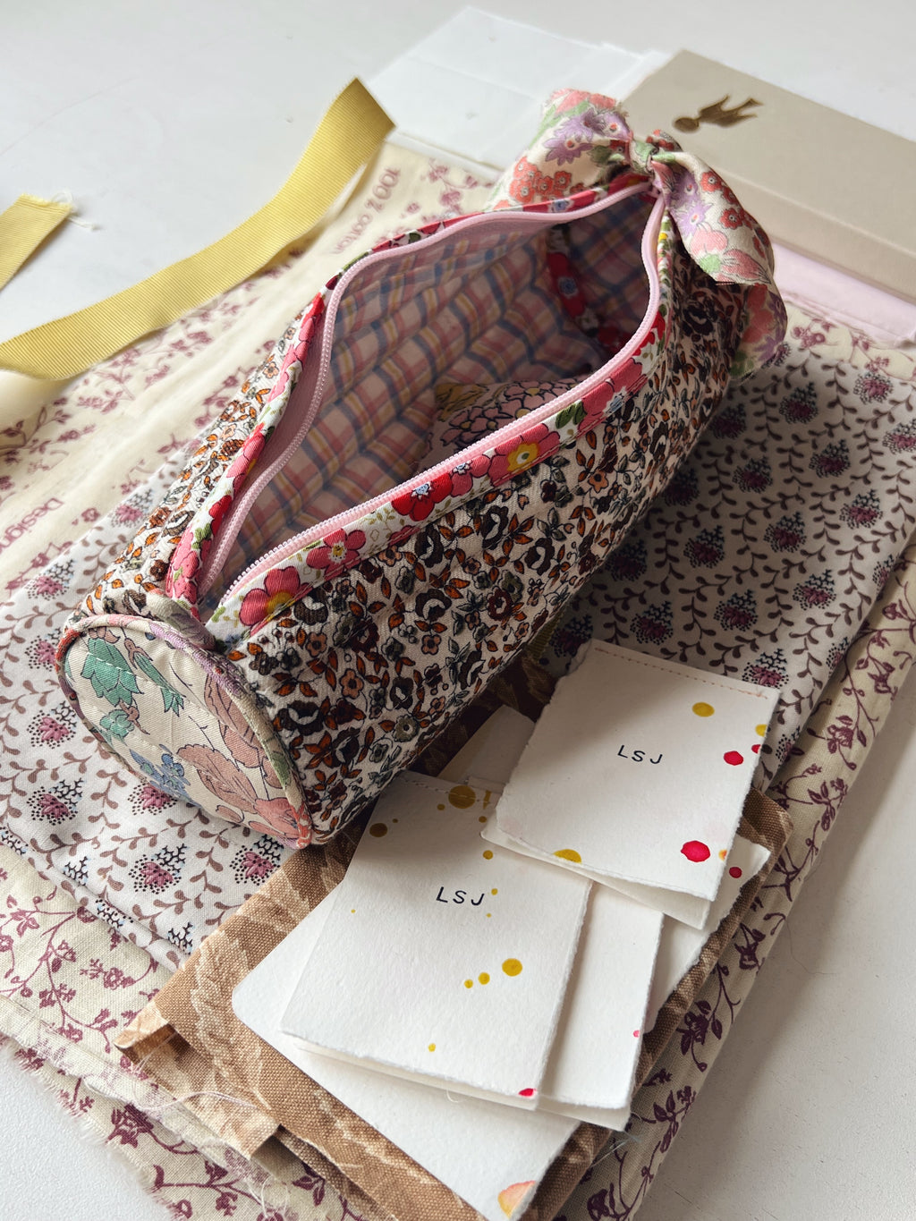 Patchwork Pencil Case - Vintage Liberty Bernadette