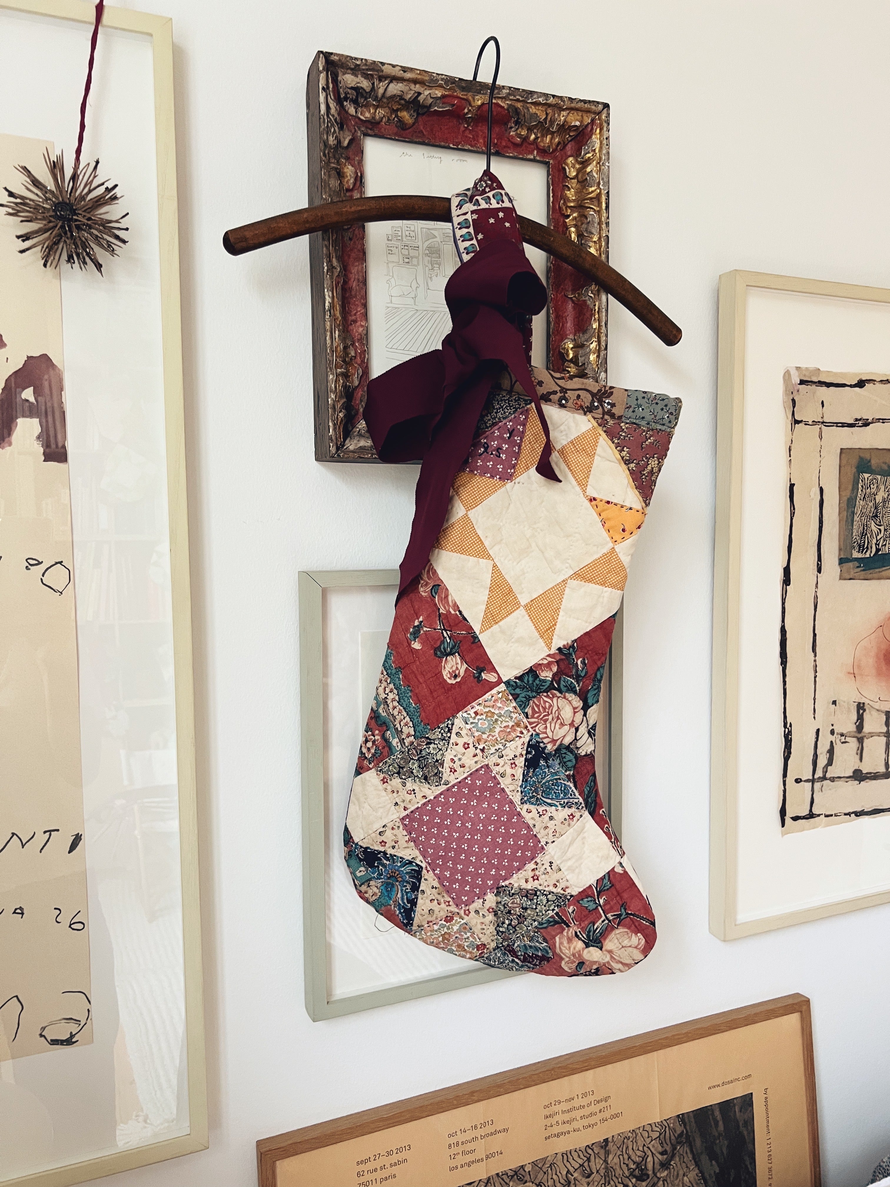 Large Antique Patchwork Stocking - 4