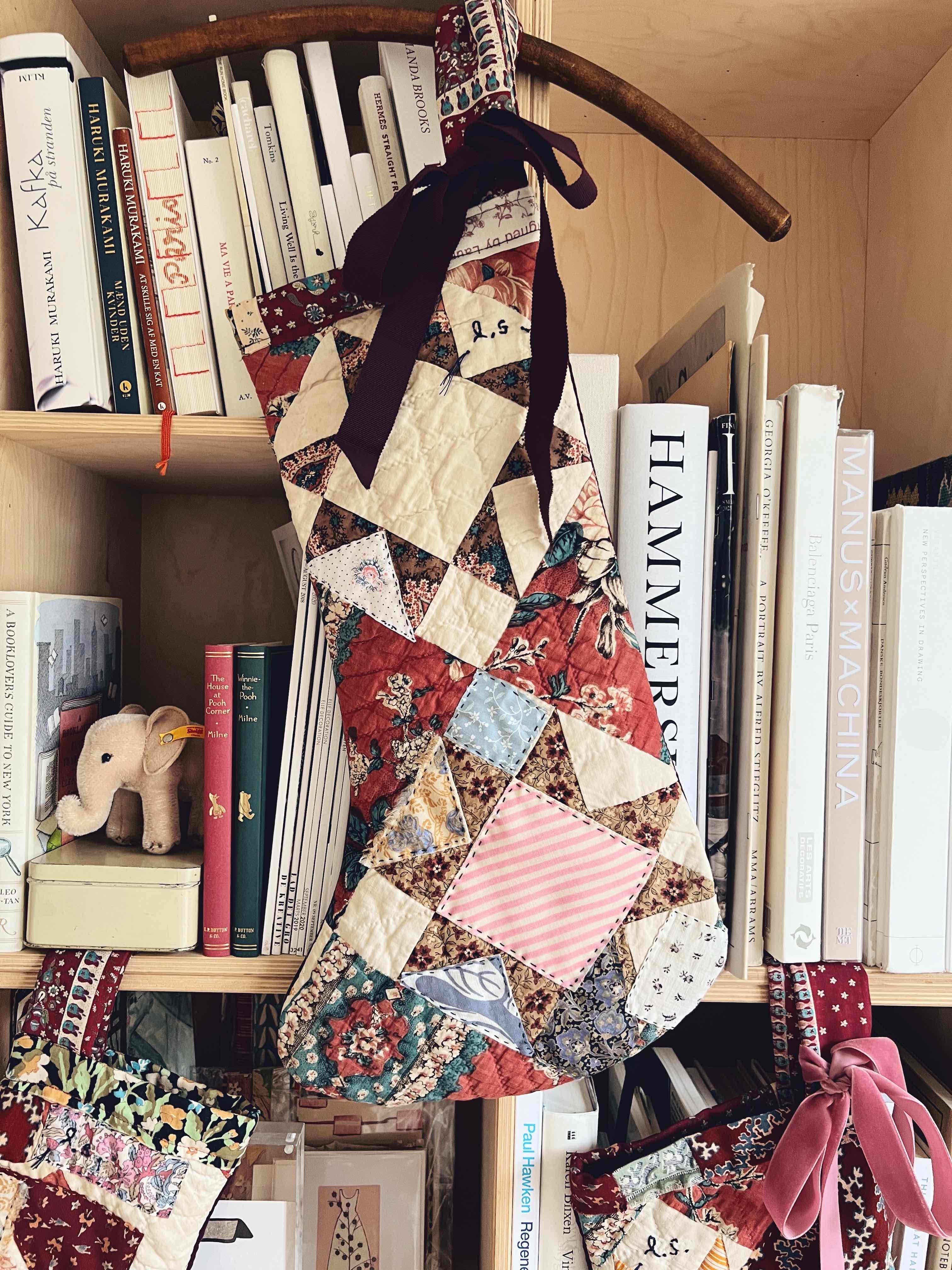 Large Antique Patchwork Stocking - 7