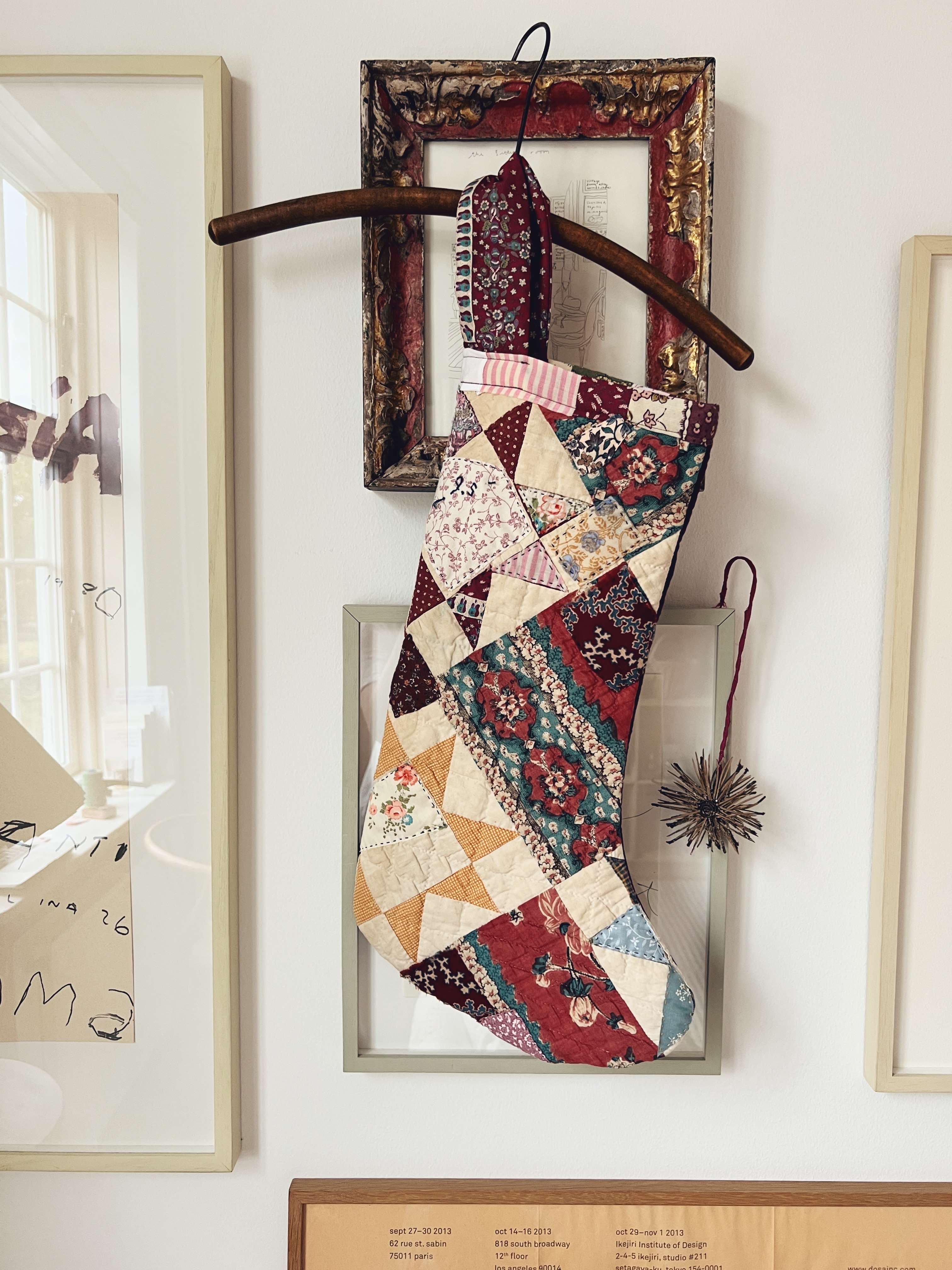 Large Antique Patchwork Stocking - 9