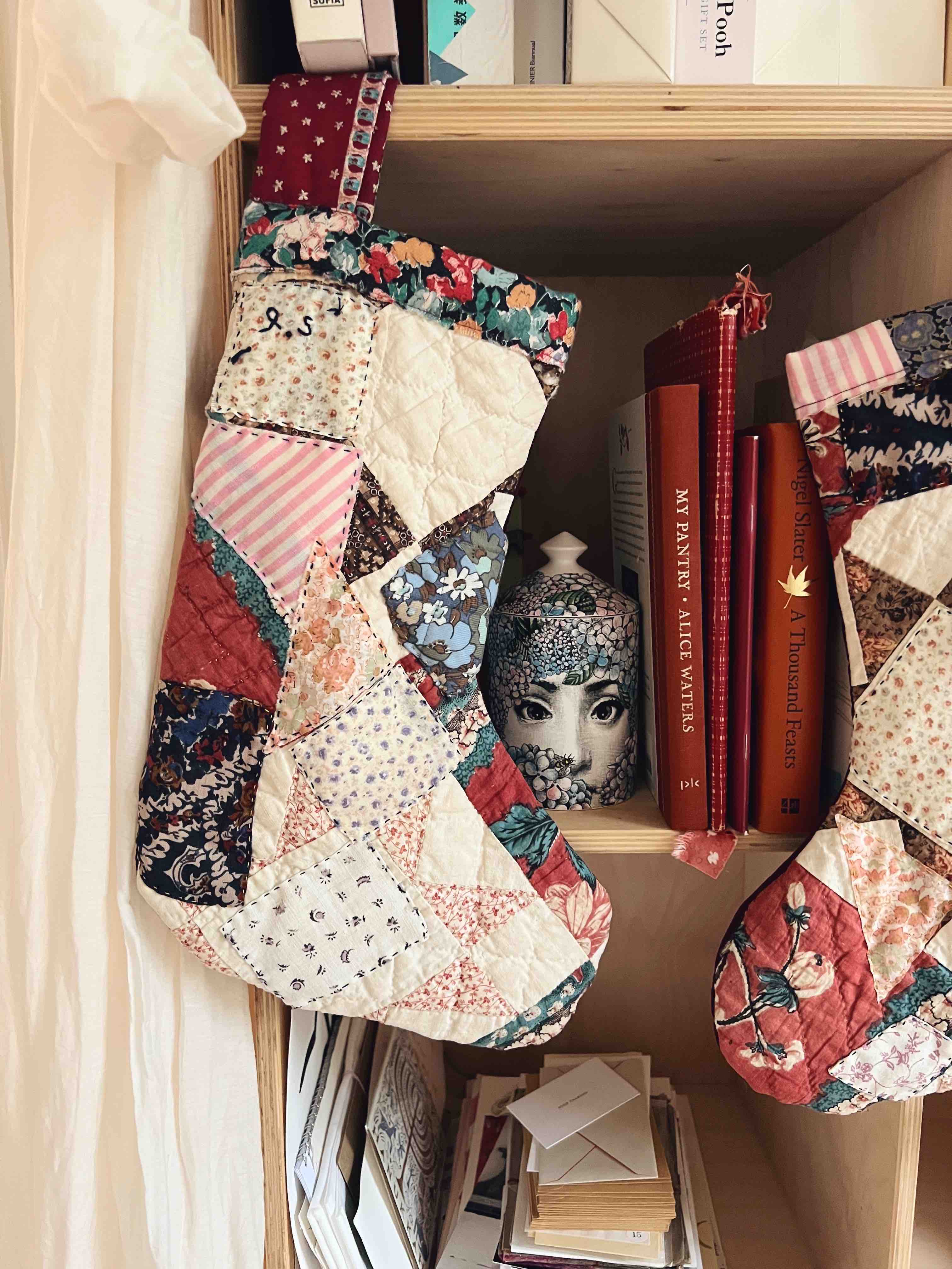 Small Antique Patchwork Stocking - 2