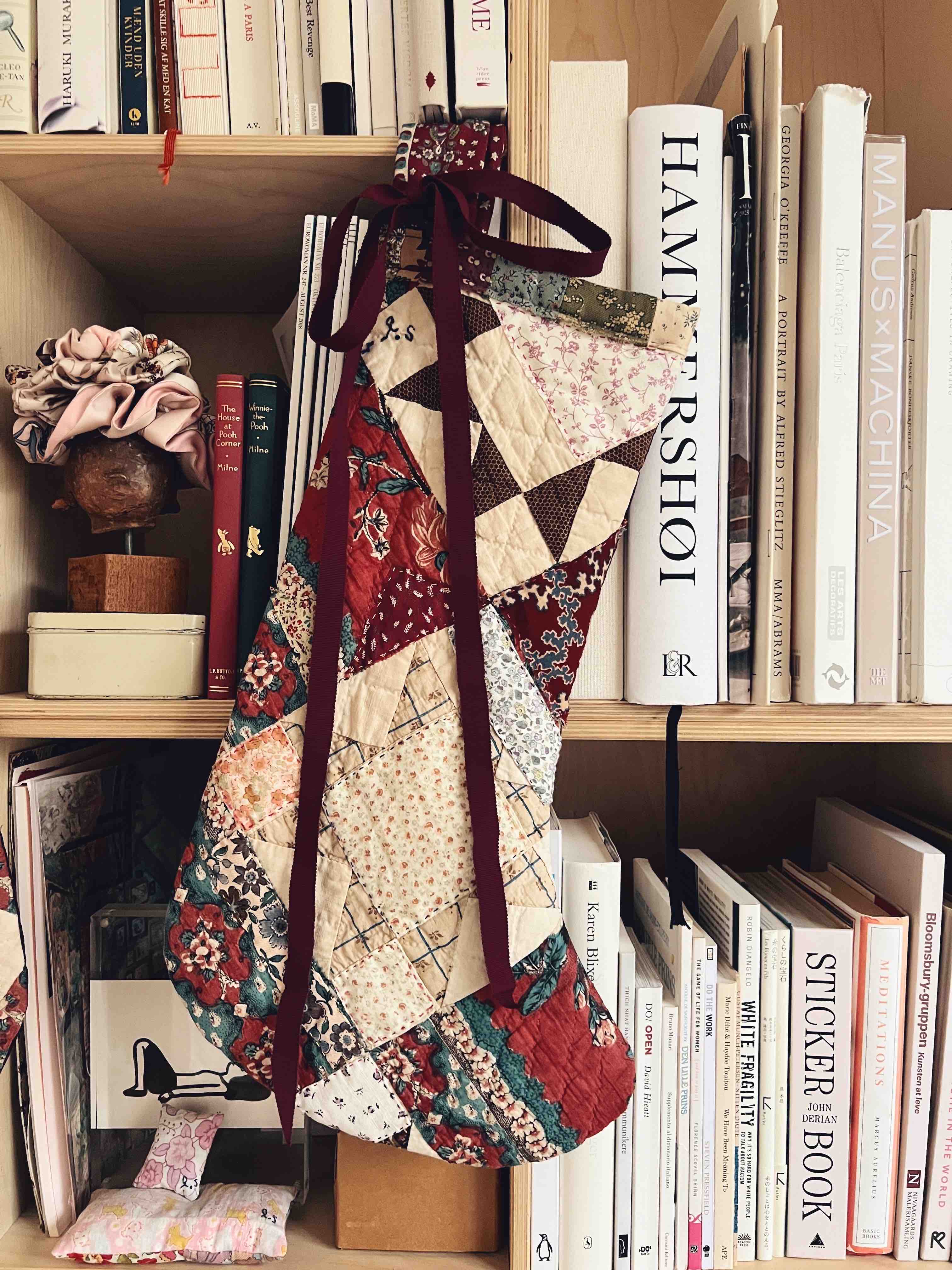 Large Antique Patchwork Stocking - 11