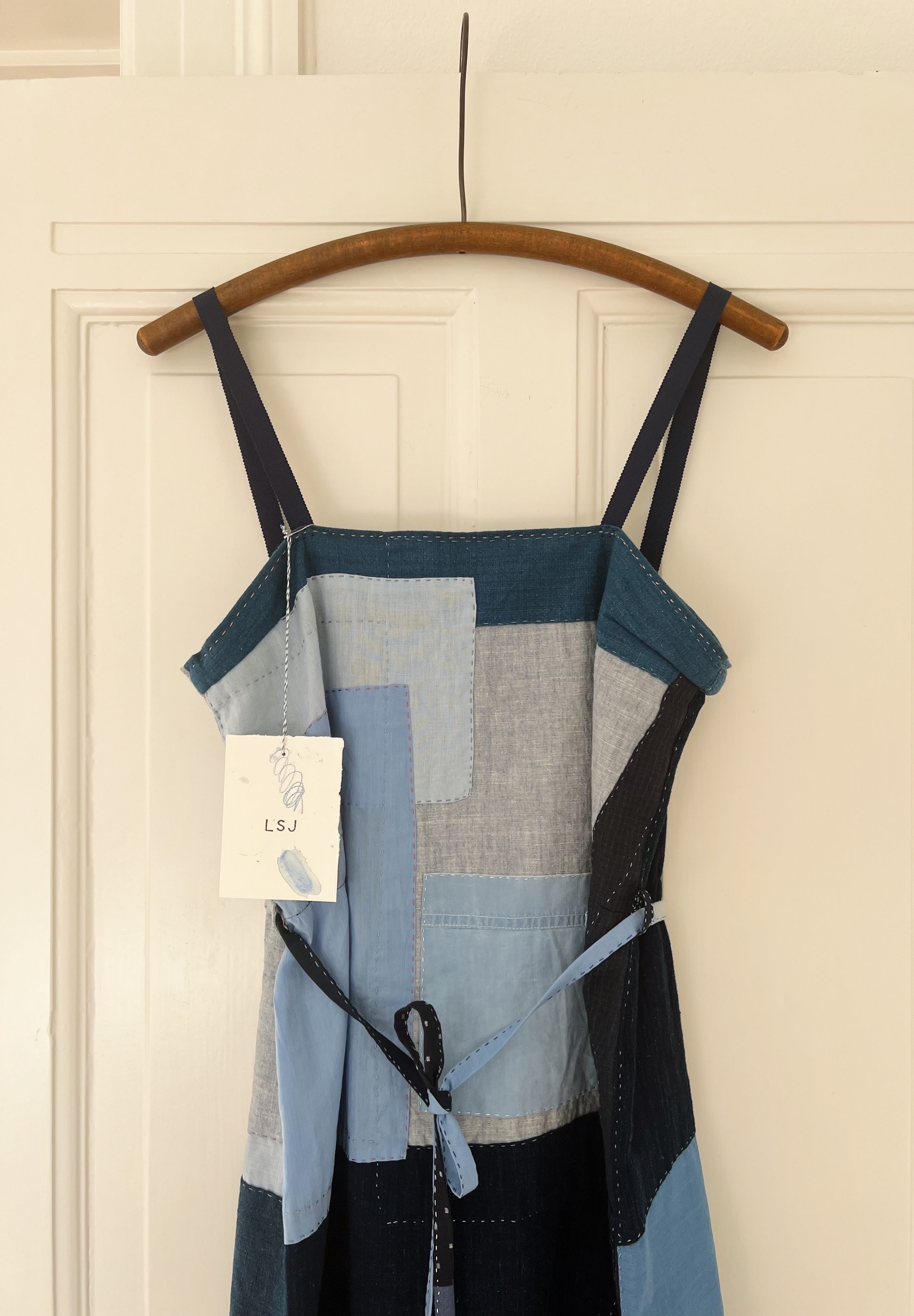 LSJ Blue Works - Indigo Khadi Patchwork Dress