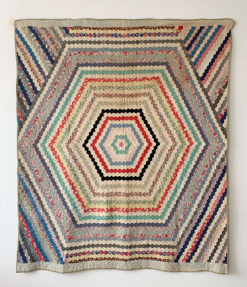 Antique Trip Around The World Quilt